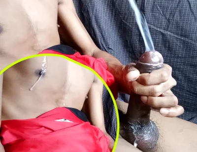 Gay Cum on Face and Tit