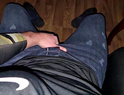 German Voice Growls From Boss Chair - Cock Throbbing, Red Boxer, Cum Explodes