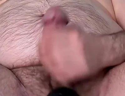 Hairy Daddy Bating Edging and Cumming