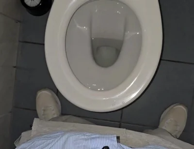Phantomgentx - Hairy Muscular Hunk Moans Loud and Jerks in Public Toilet
