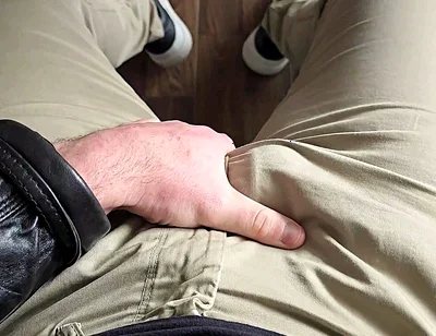 German Voice Humiliates You. Leather Jacket. Hard Cock Drips Precum. Red Calvin Klein Boxers
