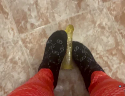 Young Man in Leggings Masturbates