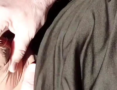 Horny Cumshot with the Door Open in the Car