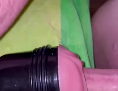 Fuck Stamina Fleshlight Pully and Can't Pullout in Time