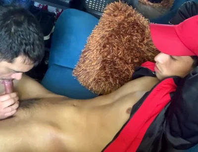 Wanker with His Legs Spread Seatting on the Couch
