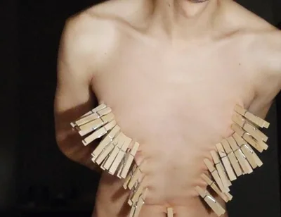 Masturbating with Clothespins