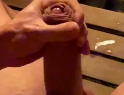 Jacking off in the Hotel Sauna
