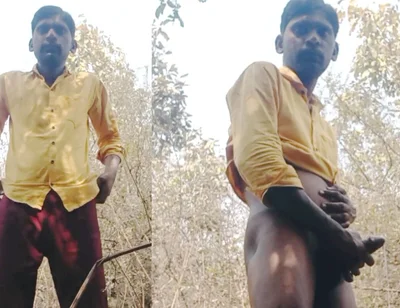 Rajesh Playboy 993 Outdoor Masturbating Big Cock and Cumming. Spanking Butt Stroking Cumshot