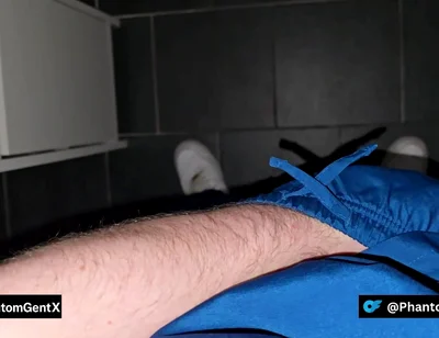 German Doctor Sneaks to Toilet and Jerks Out His Secret