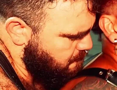 Locker Room Tattooed Bear Drills Deep Bareback