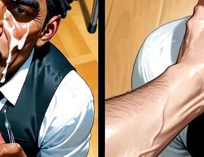 Black Waiter Sucks the Dicks of Customers and Kitchen Colleagues in Front of Everyone. Slide Pics Compilation Hentai