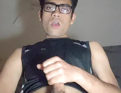 Kinky Twink Cock Play and Stroking Boner in Shorts