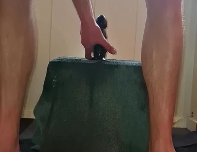 Solo Gay Extreme Anal Insertions - Triple Dildo - Remote - Dumbell