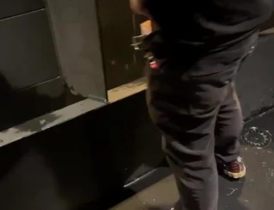 Boy Enters the Clubs Toilets and Catch a Guy Ready to Pee