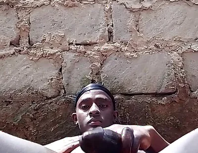 Twink with a Big Black Dick Jerks off in a Hot Vedio Out in Public as Neighbours Watch