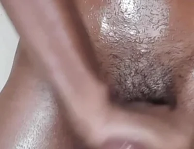 Masturbate Standing up, Then I Grease My Body with Oil, and Then I Cum