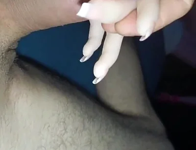 French Manicure Very Cute Handjob Performed by My Sex Doll Cindy