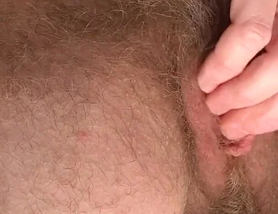 Close-up of Hairy Ftm Wanking, Cumming and Squirting