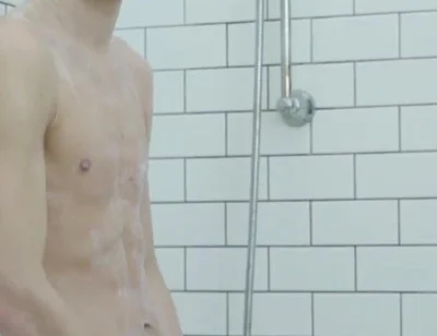 Young Randy Freja wank and cum in the bathroom