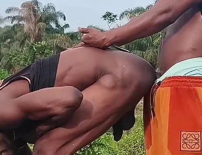 Ebony Creamy Bussy Decide to Btm for Huge Dick After a Long While in an Abandoned Government Site