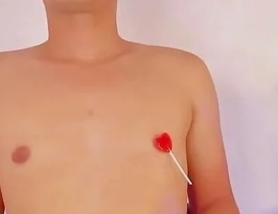 Femboy Let Your Stepbrother's Best Friend Play with His Sweet Nipples