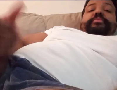Stepdaddy Bounces Dick, Flexes Balls and Shoots Cum on His Leg