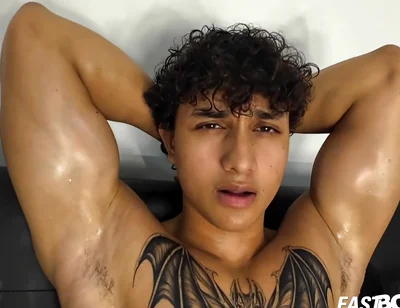 Muscle Latino Twink Handjob
