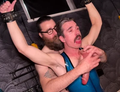 Bondage Dildo Throatfucking by Gay Male Master - BDSM