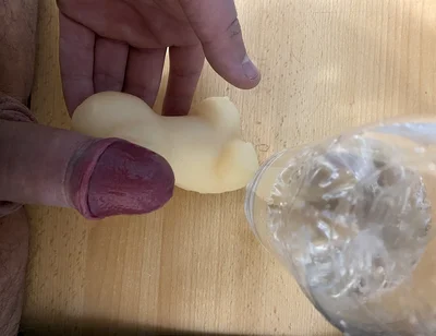 Standing, I Jerk off My Dick and Taste the Lubricant From My Penis