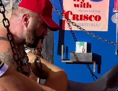 Dom with Thick Huge Cock Fucks Me Bareback in the Sling