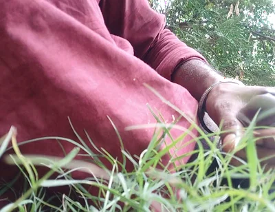 While Roaming in the Field, He Started Hitting the Hilt