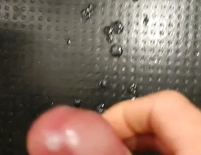 Moaning as I Squirt My White, and Thick Cum All Over the Floor with My Thick, Shaved, Cock