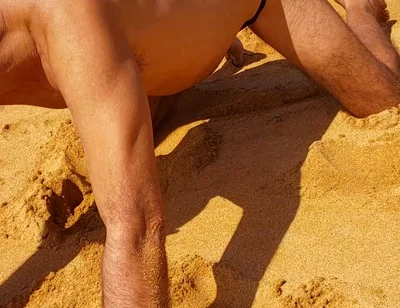 Ladysilva on the Beach in Panties Showing off Her Hot Ass