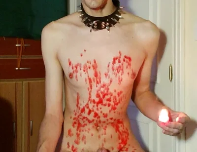 Slave Pouring Hot Wax and Jerking off