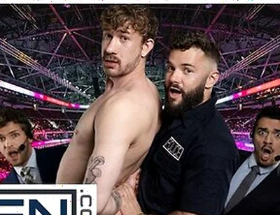 Hayden Harding Catches Streaker Evan Jordie And Gets Fucked Hard Against The Wall