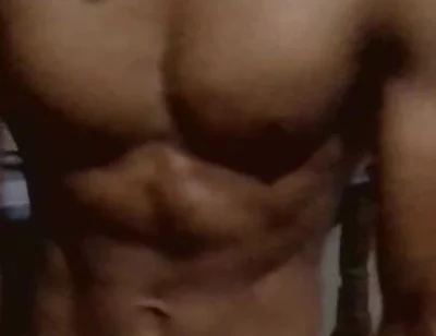 Showing His Abs and Core Area