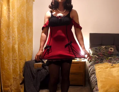 All Dressed up for Stepdaddy at Bedtime