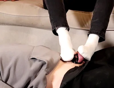 Chastity Boy Serves as a Foot Stool (4k)