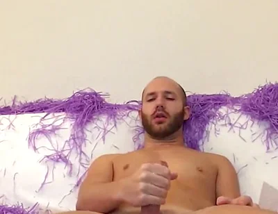 Straight Jerking on Sofa After Party