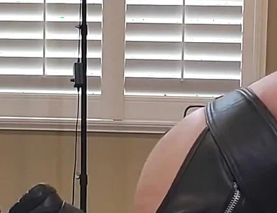 Getting My Hole Bred by Leather Stepdaddy on the Bed and in a Sling