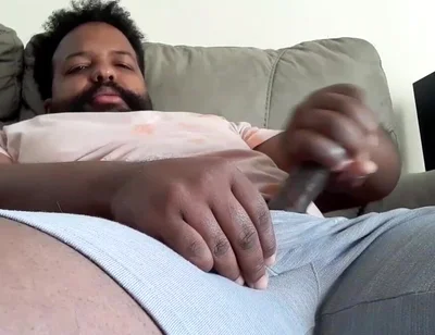 Hot BBC Stepdaddy Strokes It and Moans to Youtube Vid