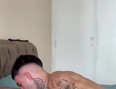 Tatted Papi Fucked by Muscle Bareback Sexy Hung Big Dick Latino