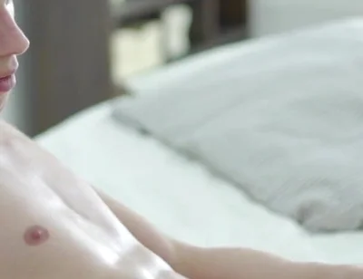 Handsome young boy displays his hole and wanking his big dick