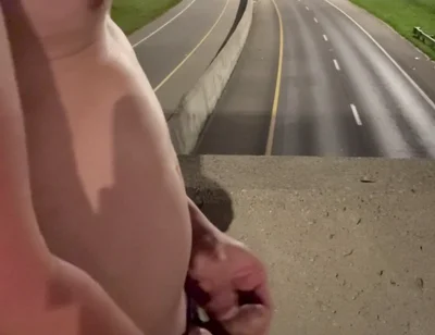 Asian Muscle Hunk Strips Naked on the Bridge - Ripped Flexing & Massive Cumshot