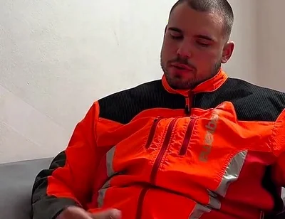 Tyler Blake Hivis Workwear, Muscle Flex, Dildo Play, Jerking off in Gear.