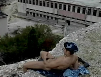 Young Muscular Soldier Strokes His Monster Cock Solo and Blasts a Massive Load