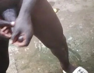 African Prince with Giant BBC Makes Sextape While in Wash Rooms