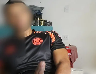 Colombian Soccer Player Enjoying