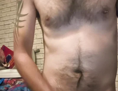 Big Dick Wanking and Smoking Topless