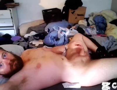 Masturbating